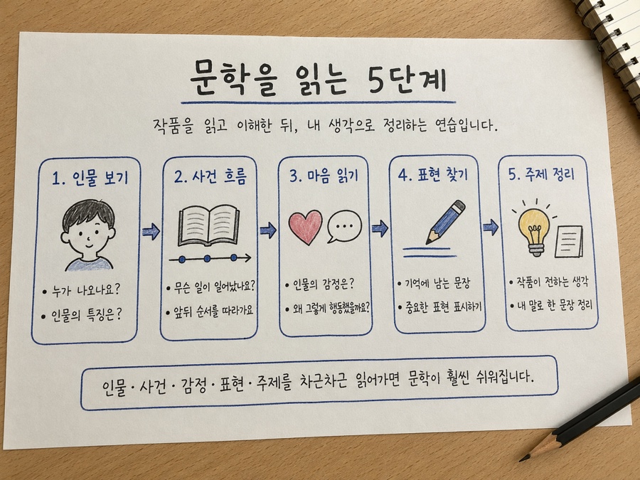 문학 문제를 어려워하는 아이, 작품을 어떻게 읽어야 할까요? 대표 이미지