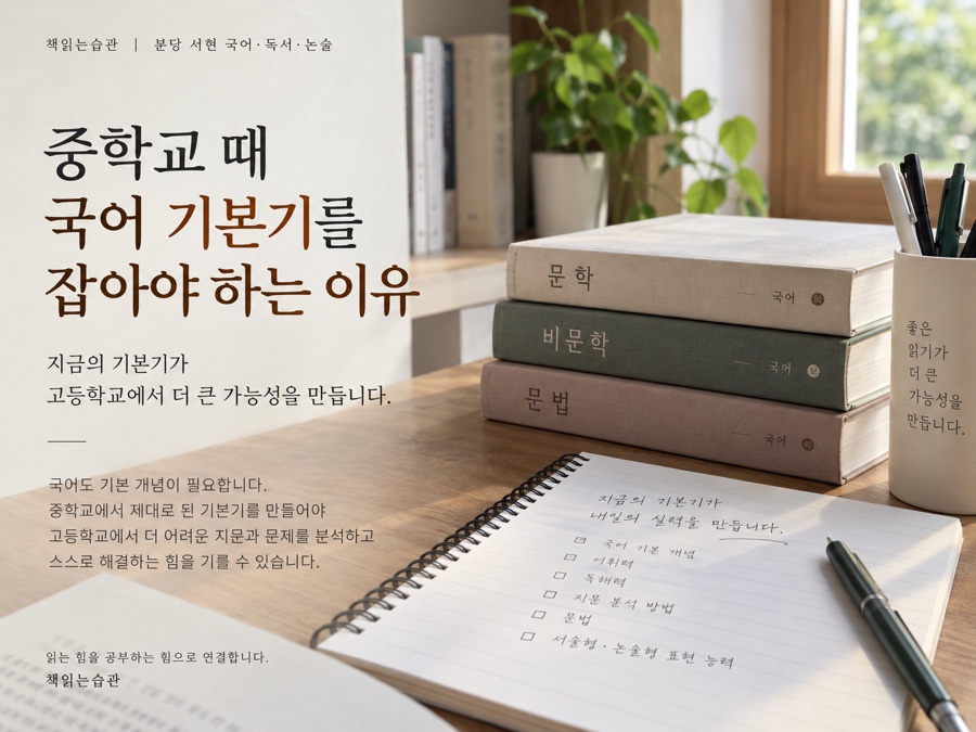 중학교 때 국어 기본기를 잡아야 하는 이유 대표 이미지